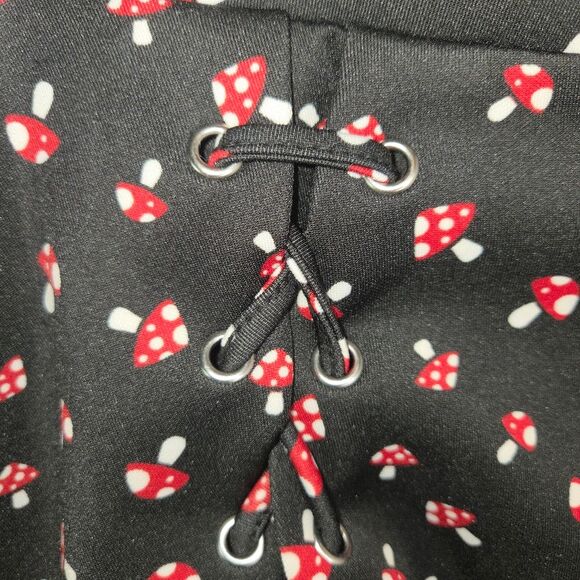 Hot Topic Red Mushroom Lace-Up Skirt MEDIUM - Picture 4 of 7